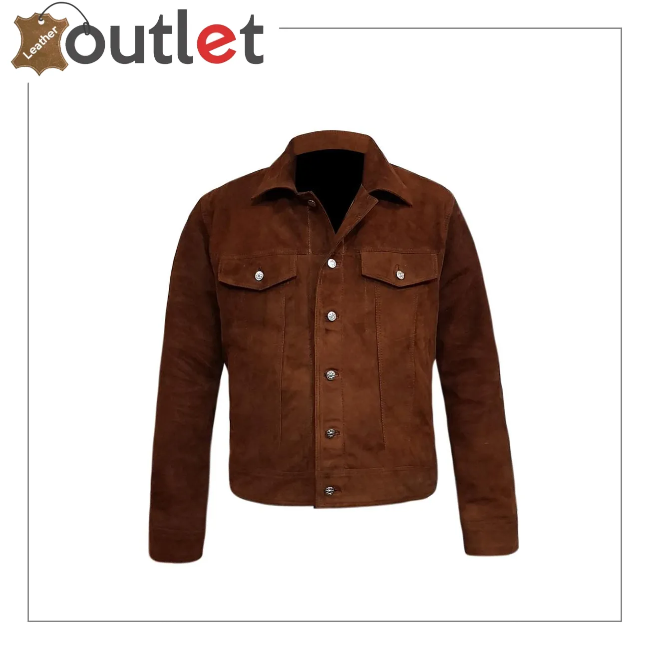 Brown Adjustable Collar Casual Shirt Soft Leather Shirt