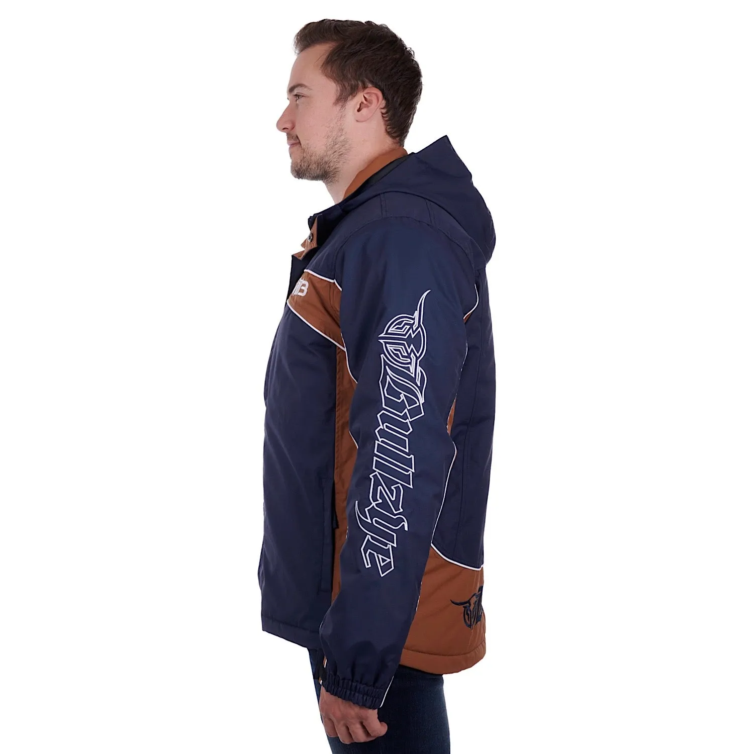 Bullzye Mens Bazooka Jacket Navy/Tan