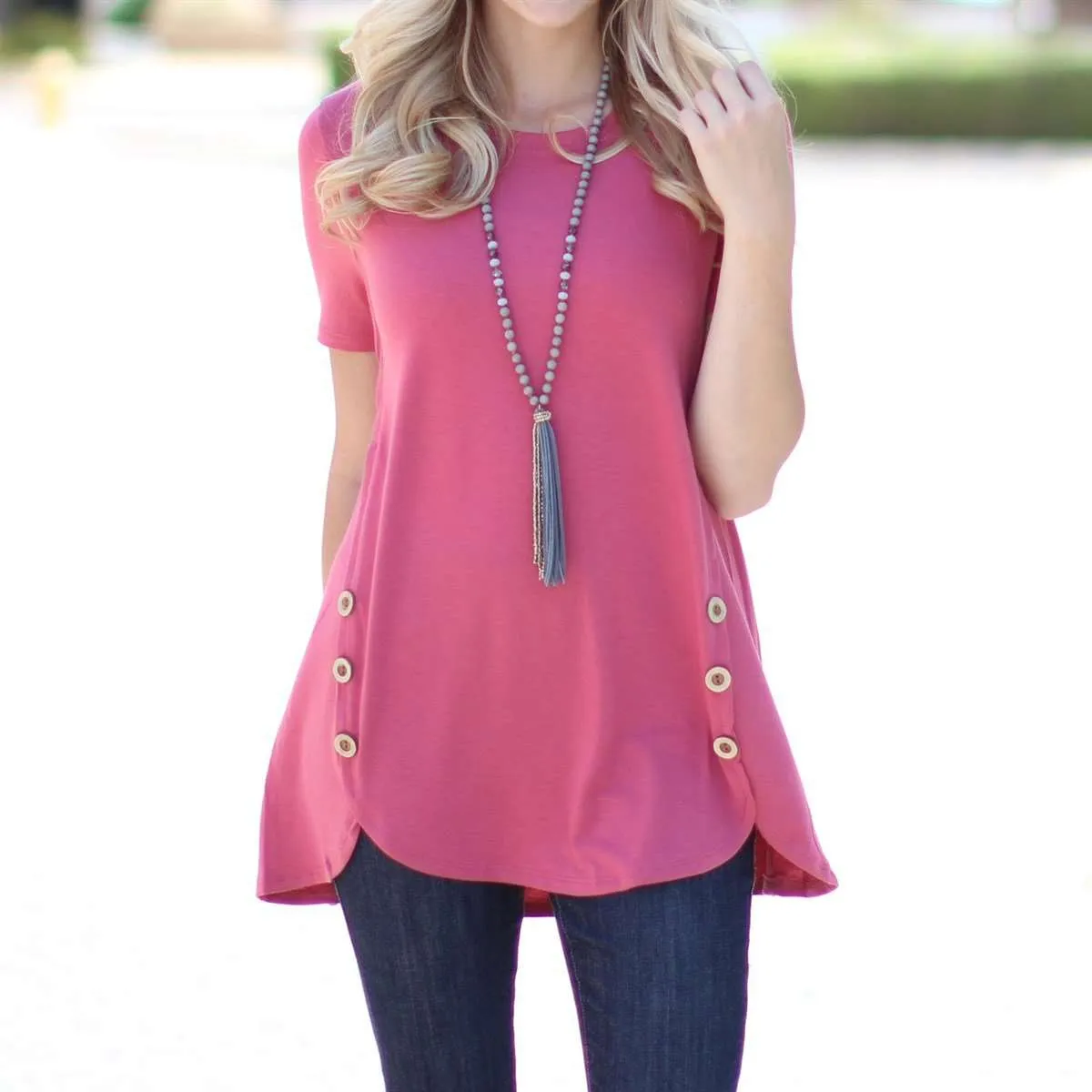 Button Detail Tunic | S-XL