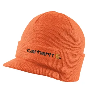 Carhartt Men's Brite Orange Knit Hat with Visor