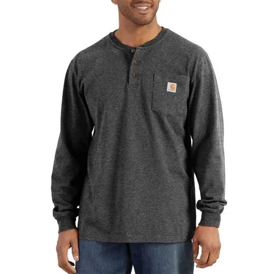 CARHARTT WORKWEAR LONG SLEEVE HENLEY T-SHIRT K128