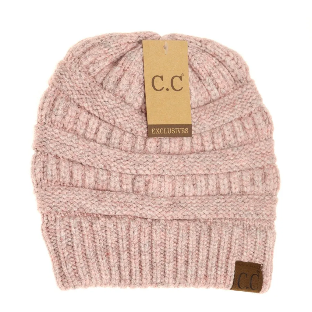 CC Beanie Mixed Soft Yarn Winter Beanie