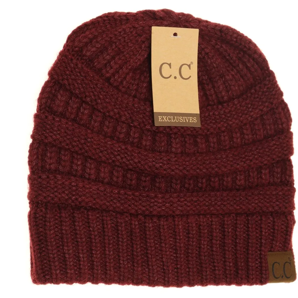 CC Beanie Mixed Soft Yarn Winter Beanie