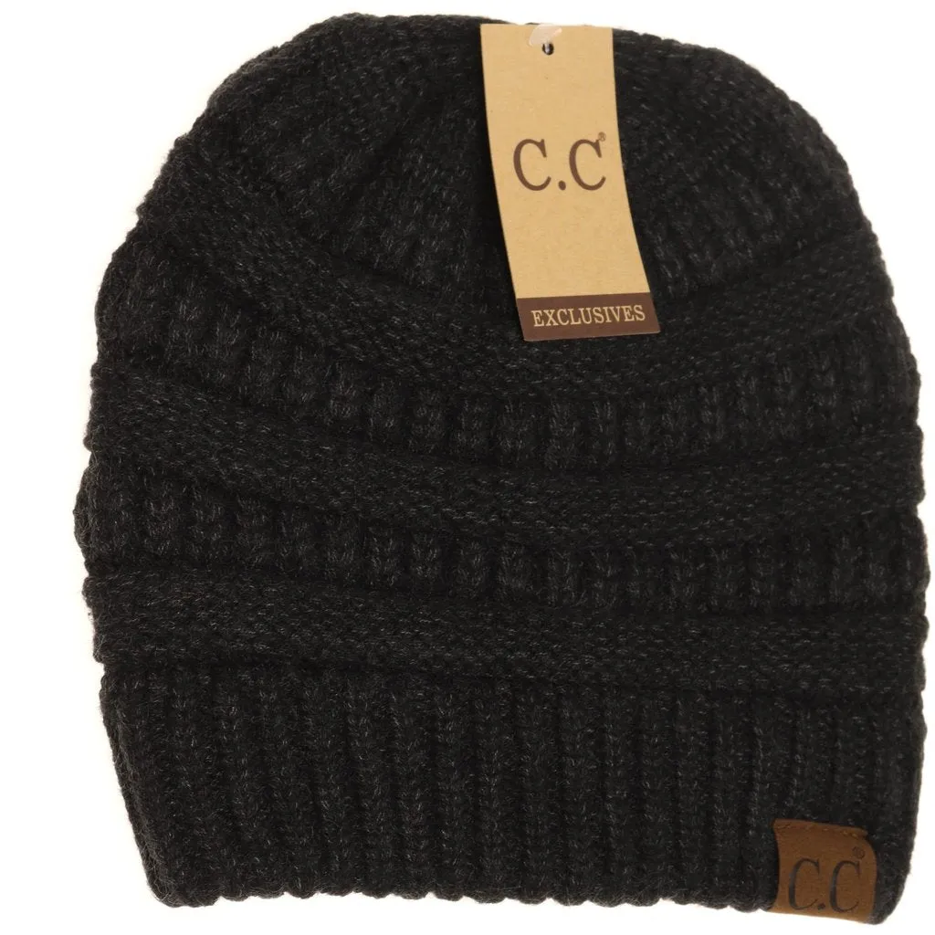 CC Beanie Mixed Soft Yarn Winter Beanie