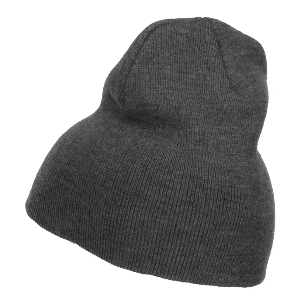 Chess Piece Kight Embroidered Short Beanie