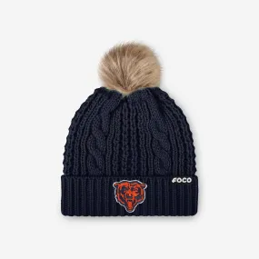 Chicago Bears Womens Faux Fur Pom Beanie