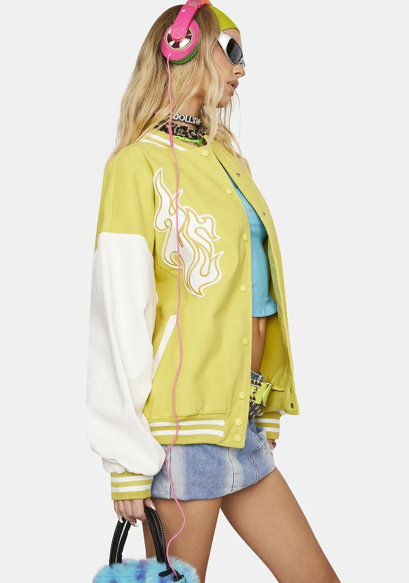 Citrus For The Team Oversized Bomber Jacket