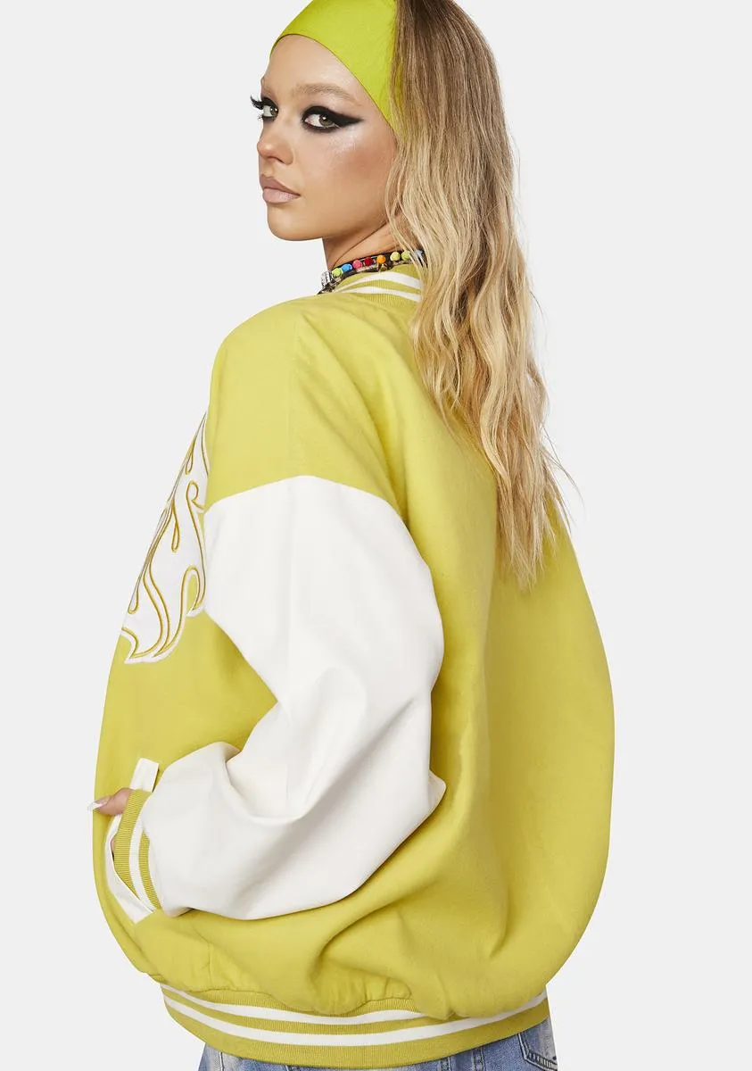 Citrus For The Team Oversized Bomber Jacket