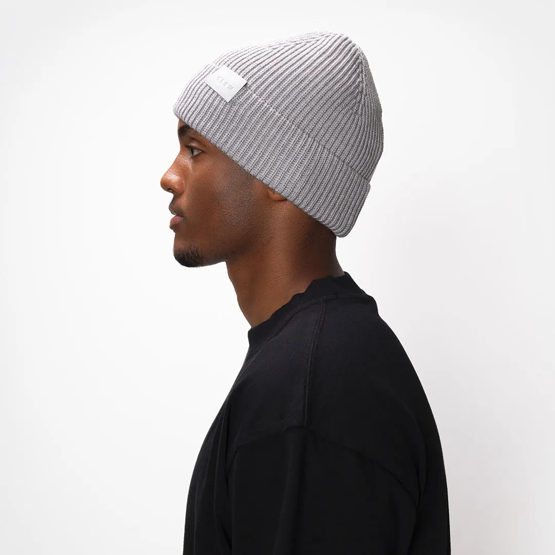 CLEW Short Cut Beanie Gray