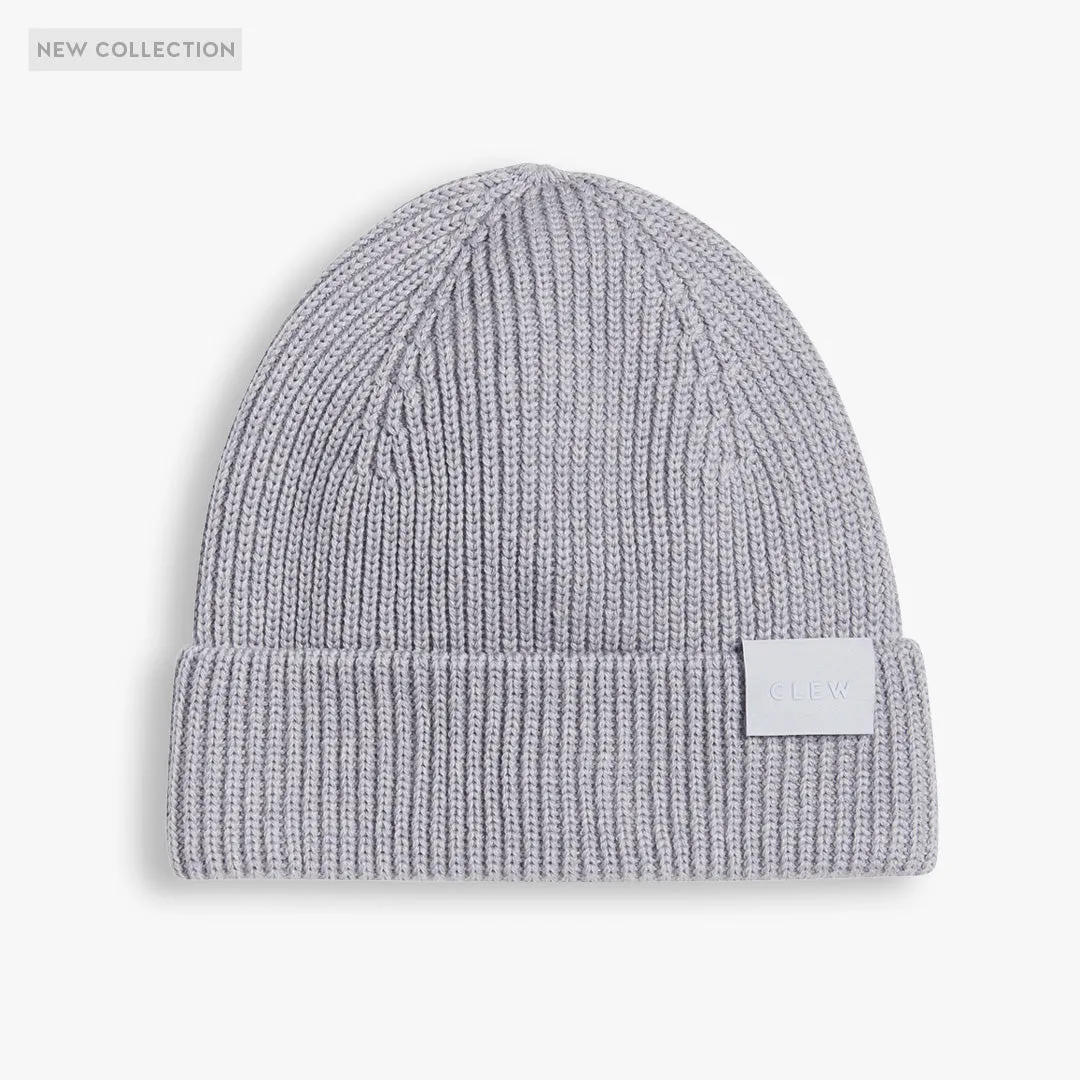 CLEW Short Cut Beanie Gray