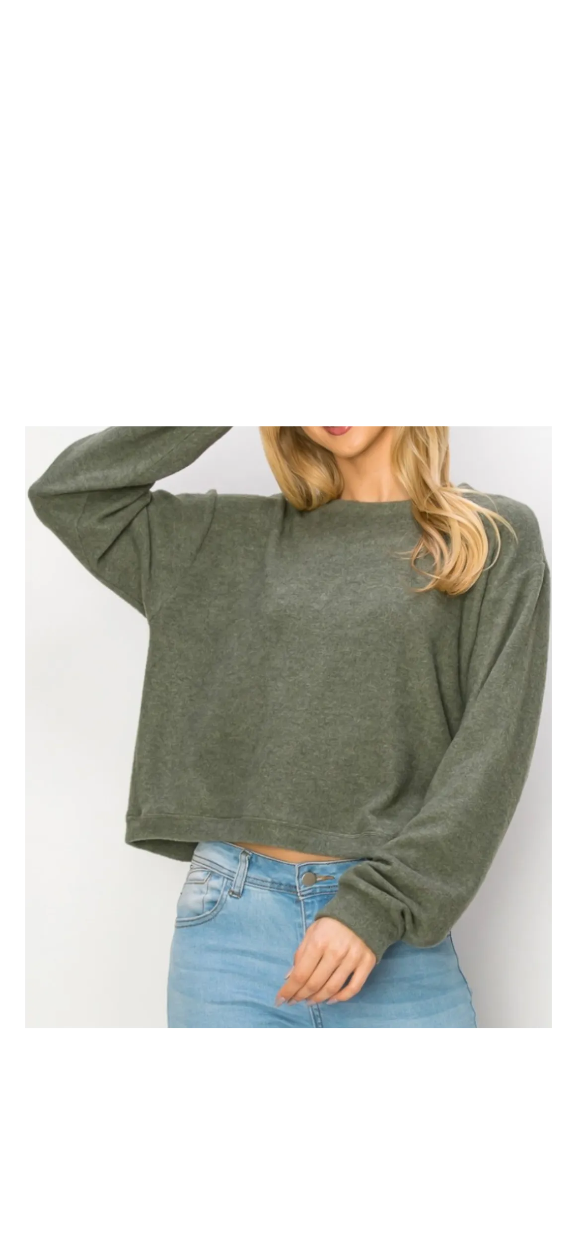 Comfy top with long sleeves in black cozy brushed Jersey