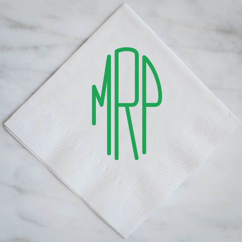 Contemporary Monogram Napkins