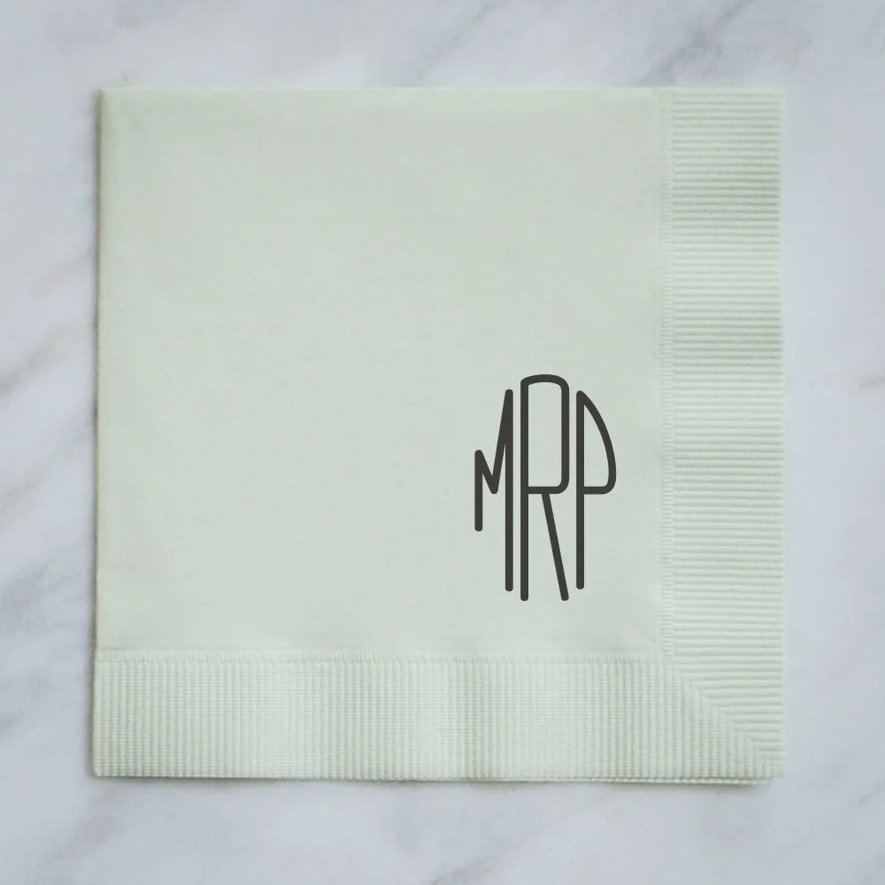 Contemporary Monogram Napkins