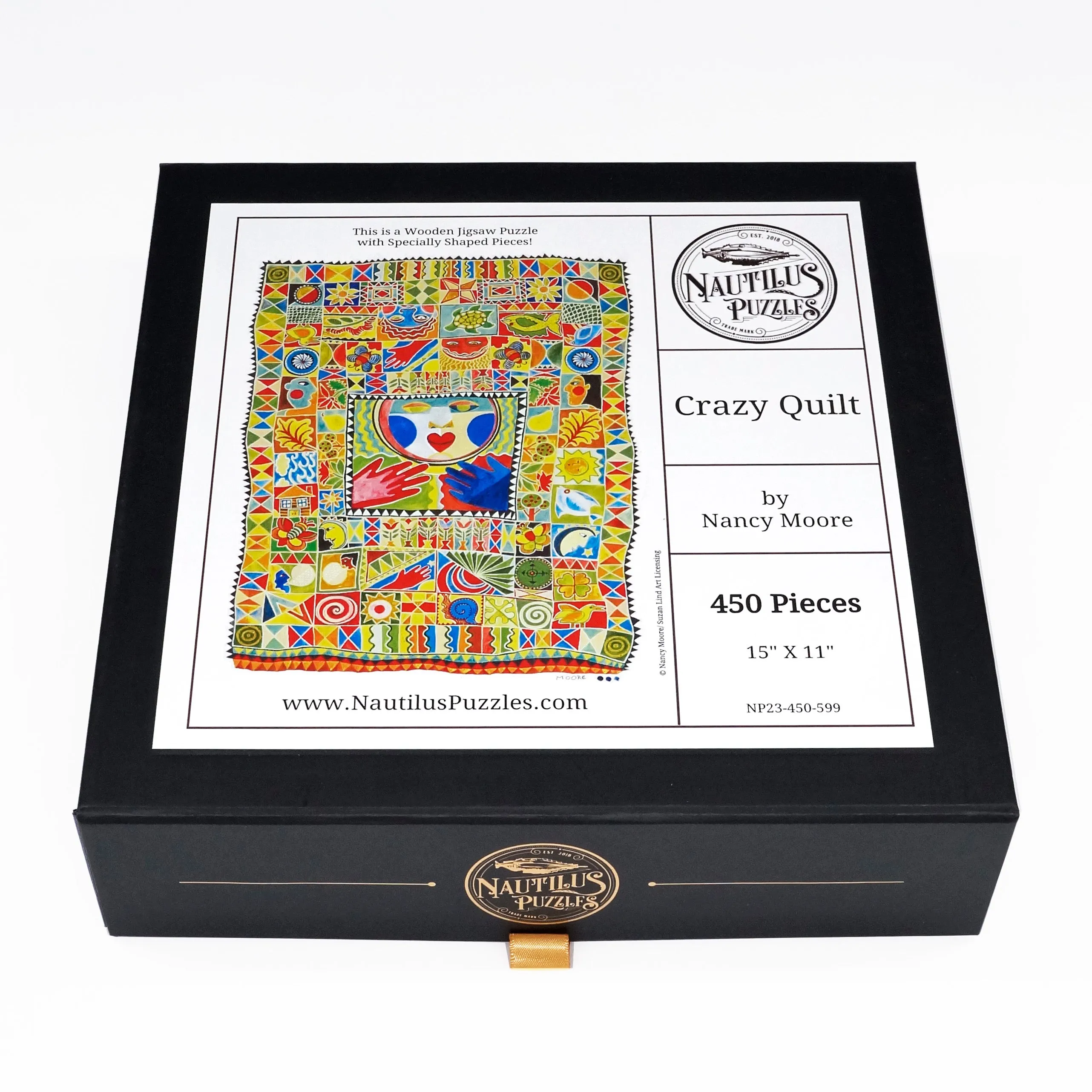 Crazy Quilt (450 Piece Wooden Jigsaw Puzzle)