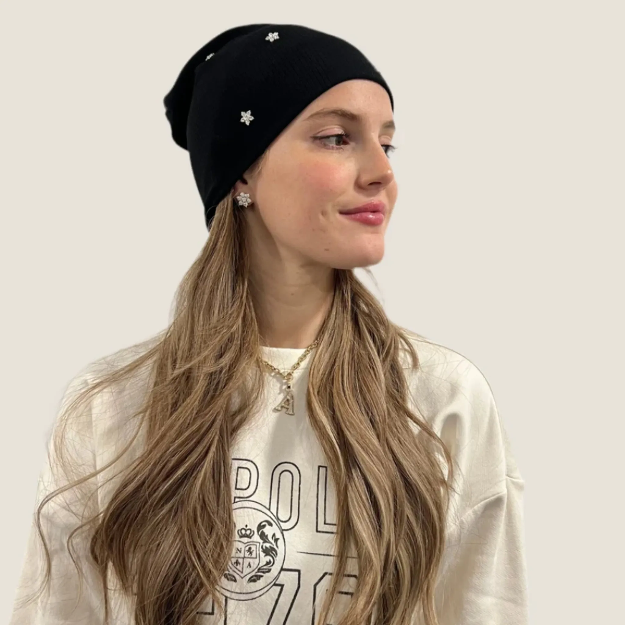 Crystal Bloom Beanie by Valeri