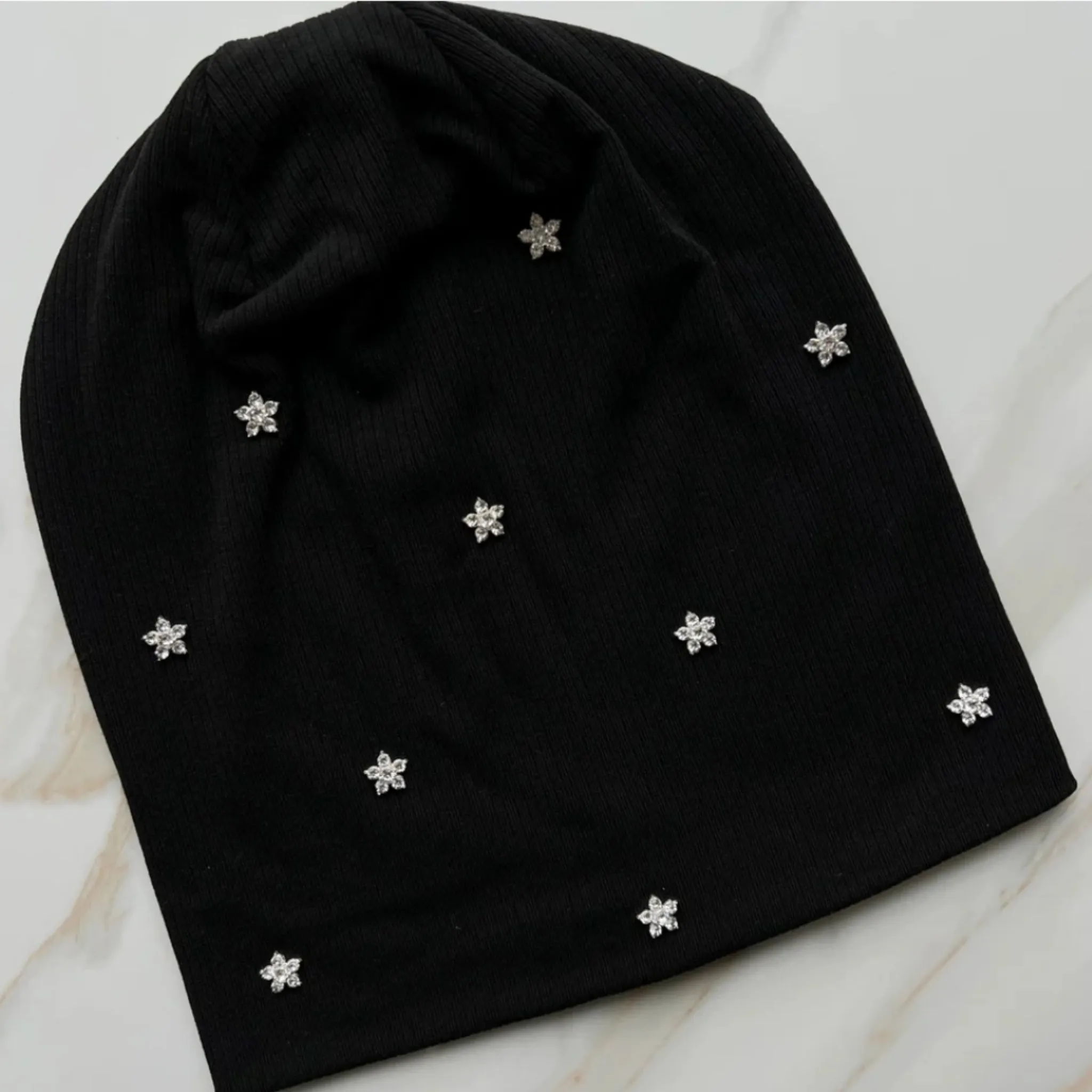 Crystal Bloom Beanie by Valeri