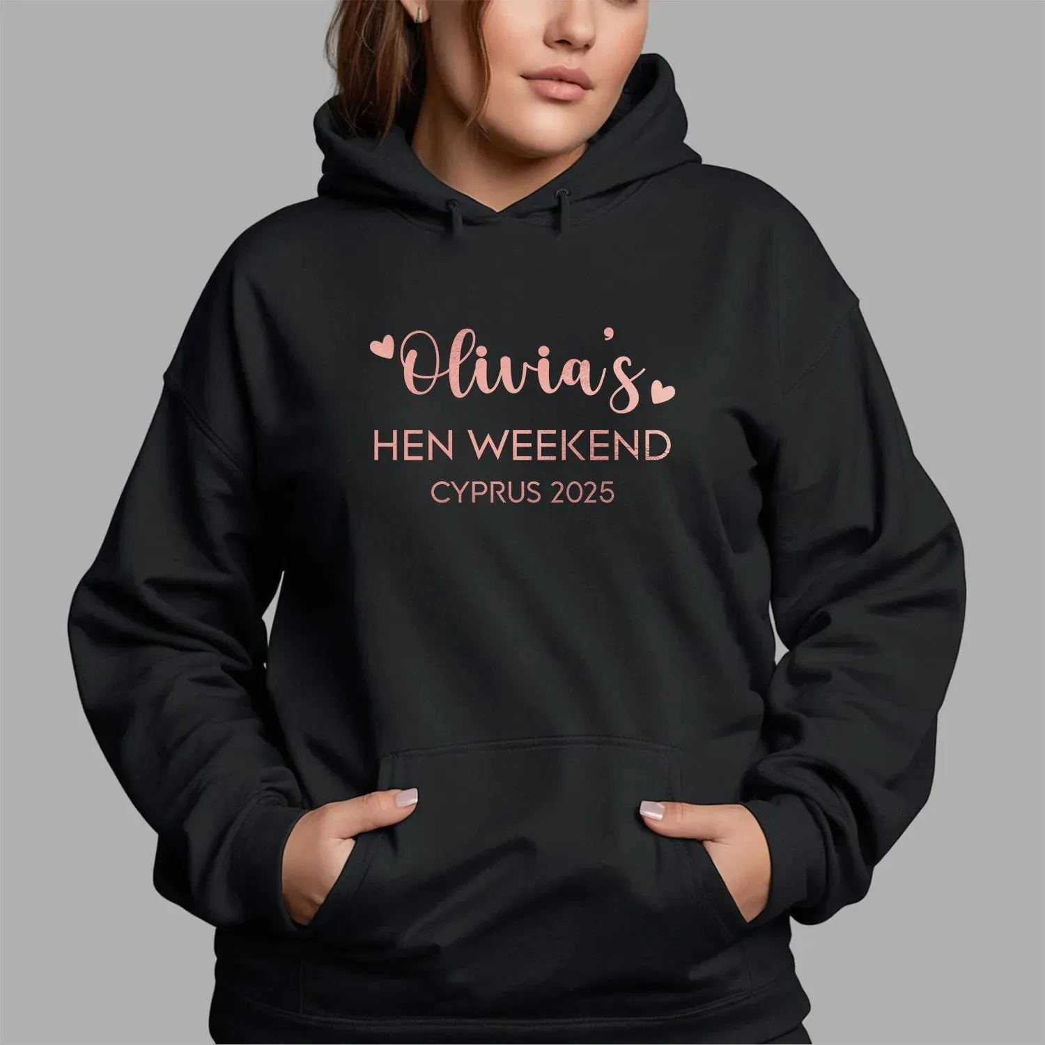 Custom Hen Party Hoodie - Bride Squad - Personalised Bridal Hoodie