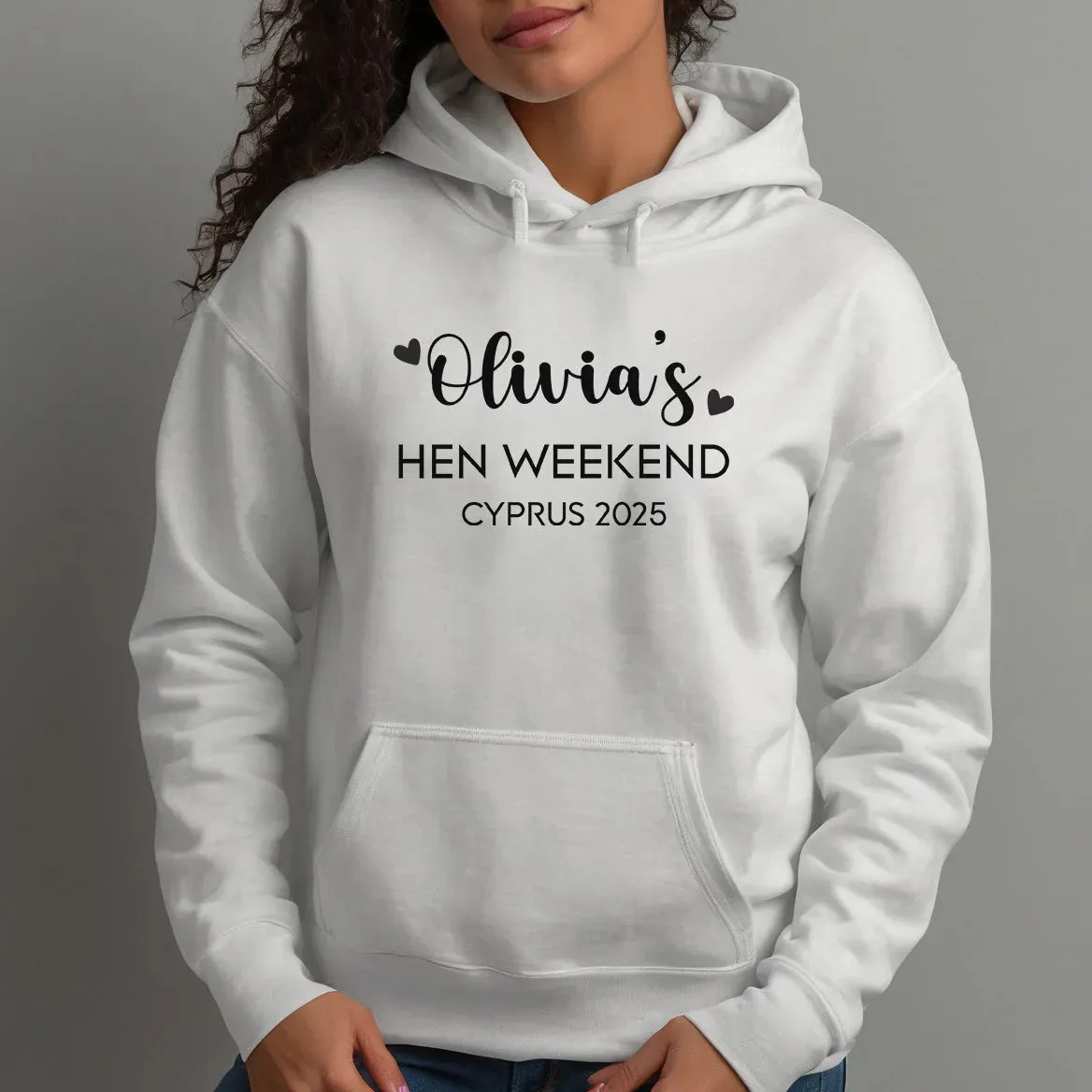 Custom Hen Party Hoodie - Bride Squad - Personalised Bridal Hoodie