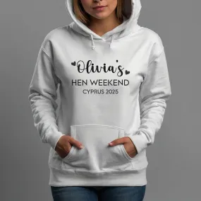 Custom Hen Party Hoodie - Bride Squad - Personalised Bridal Hoodie