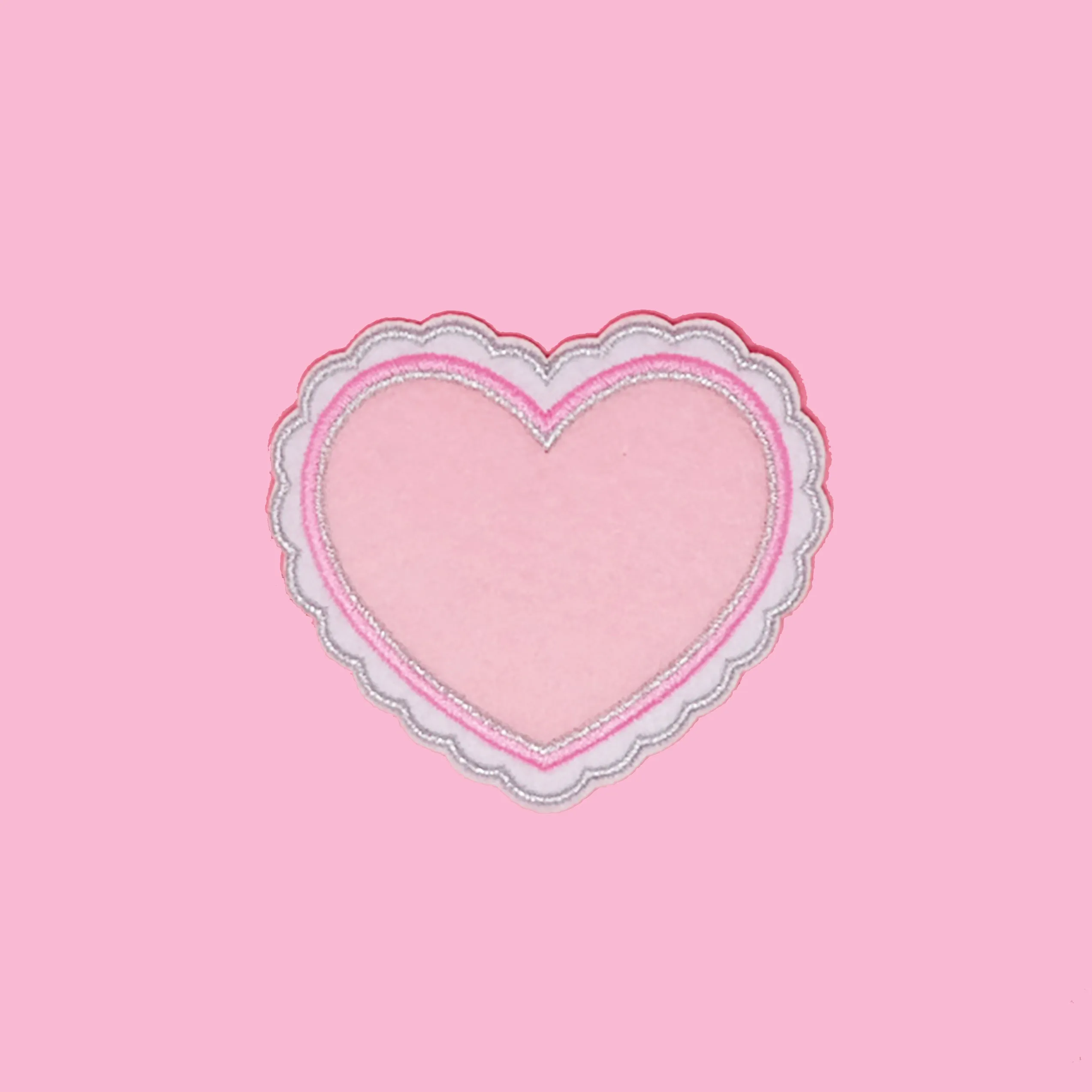 Custom Scalloped Heart Patch