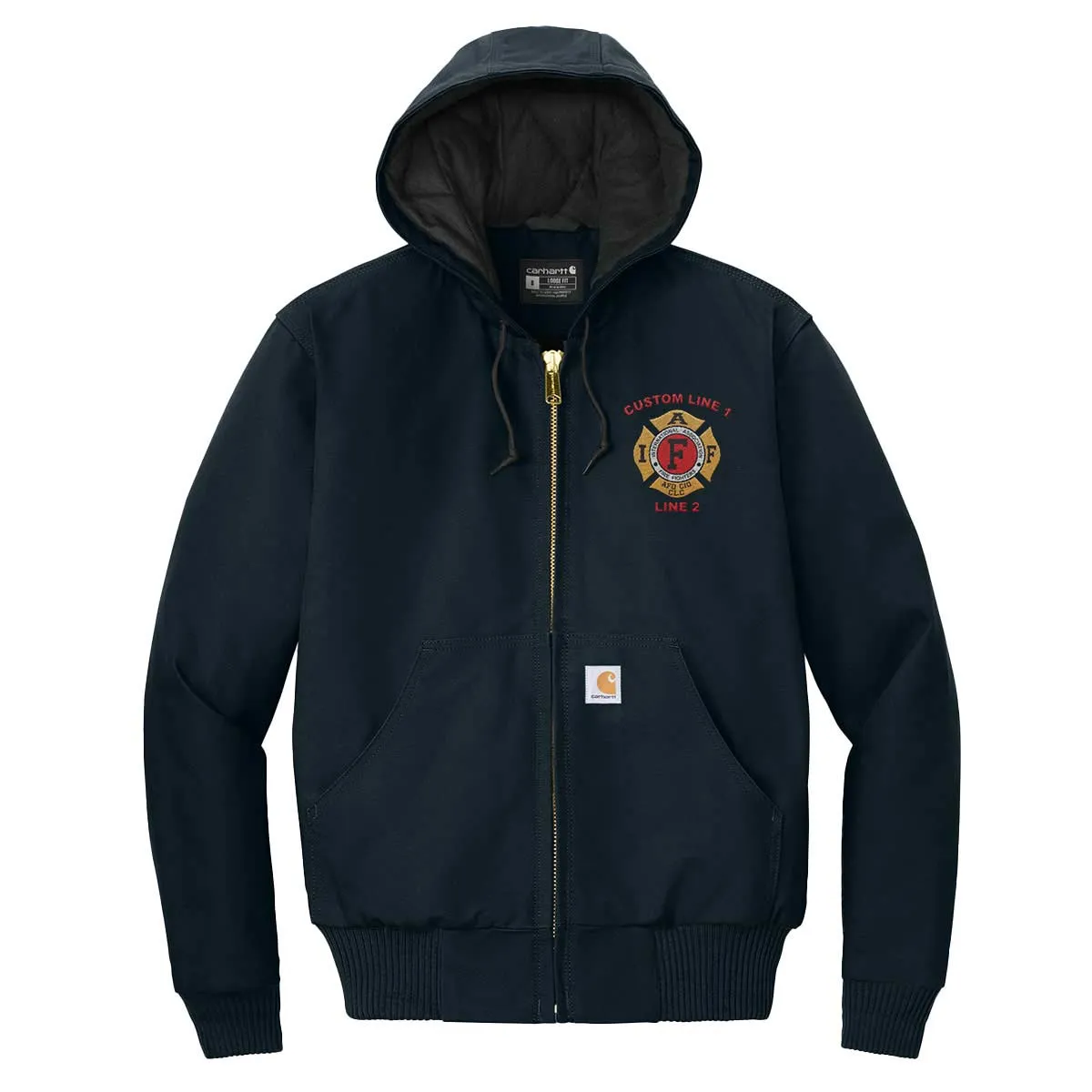 Customized Carhartt® Quilted-Flannel Jacket with IAFF Embroidery