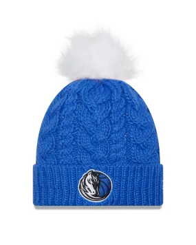 DALLAS MAVERICKS NEW ERA ROYAL BLUE HORSEHEAD POM KNIT