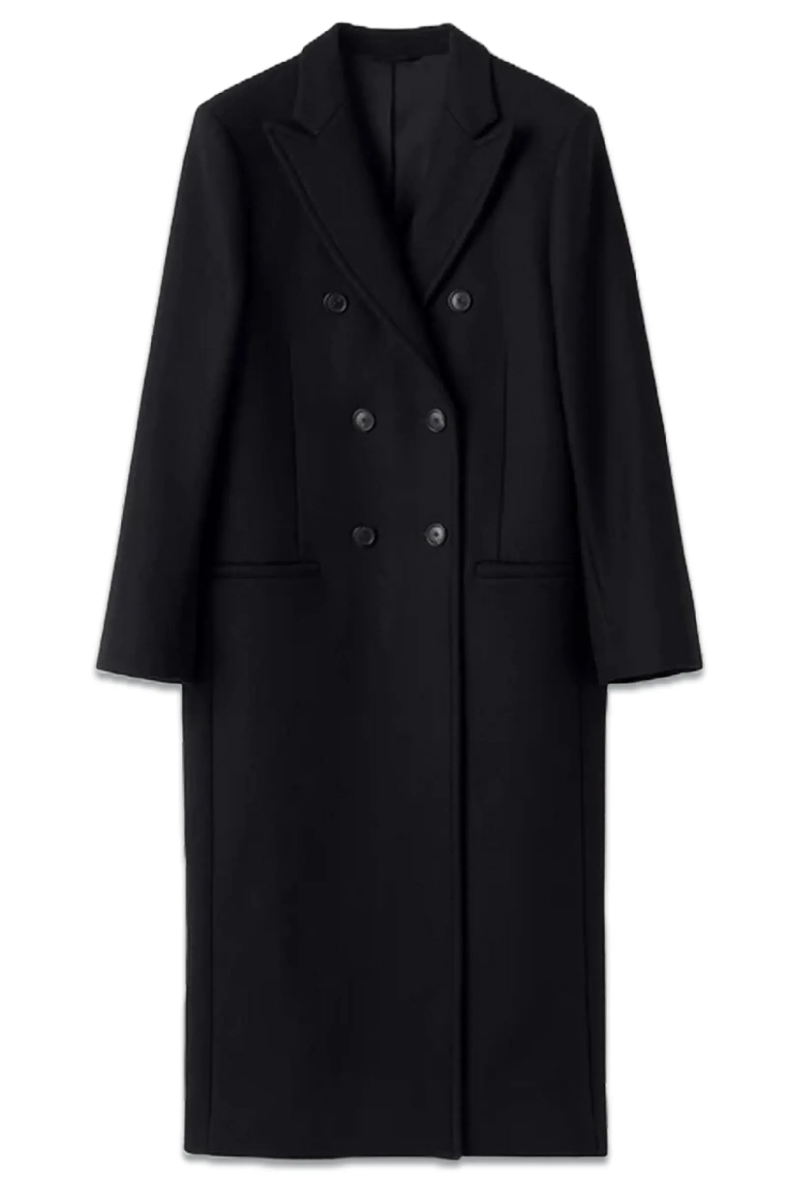 Double-breasted Tailored Wool Coat