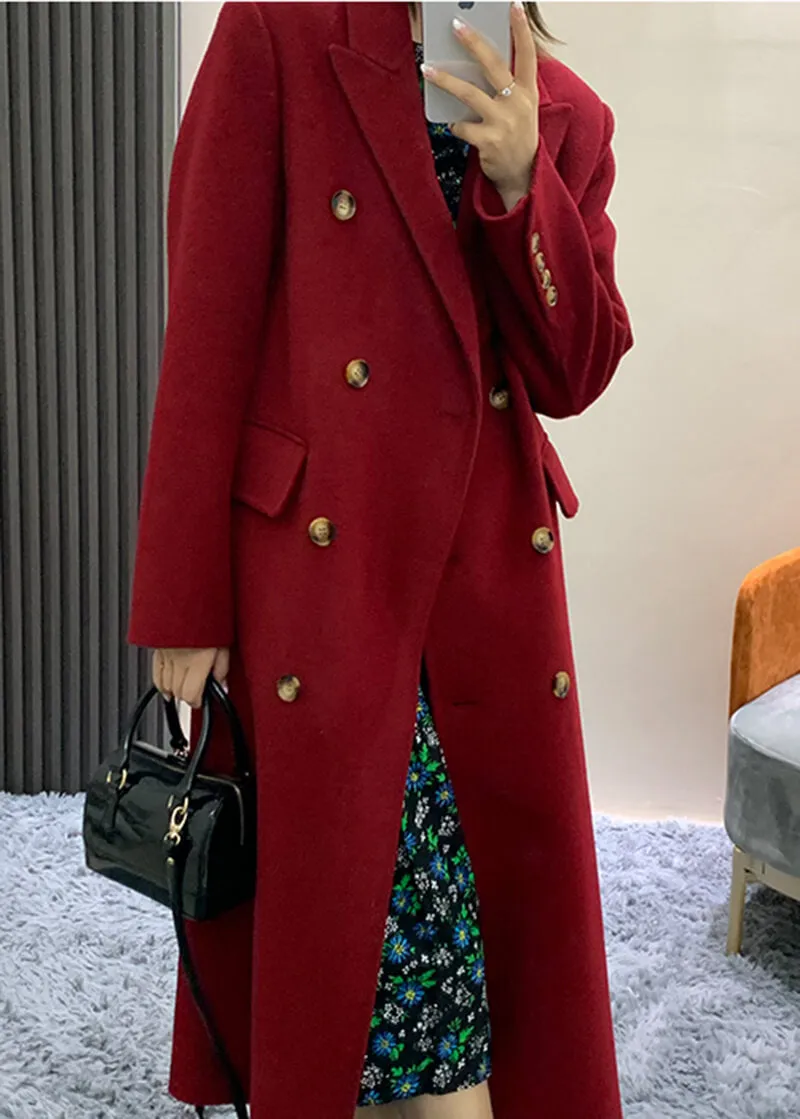 Double Breasted Wool Longline Coat