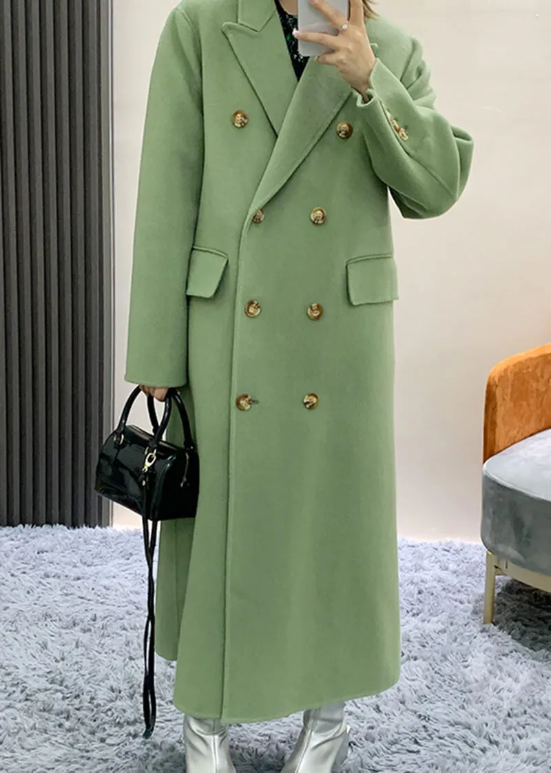 Double Breasted Wool Longline Coat