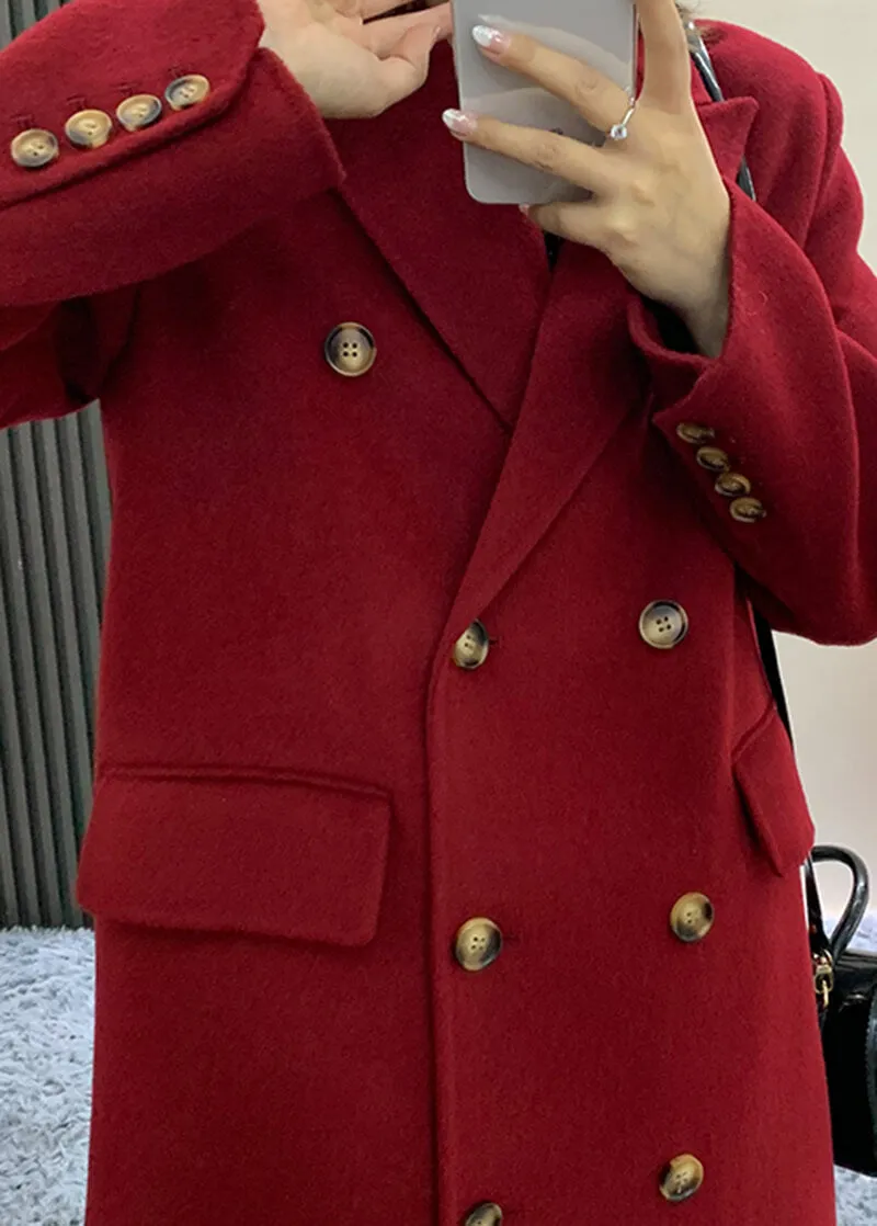 Double Breasted Wool Longline Coat