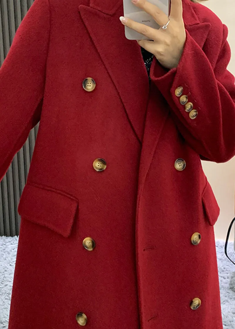 Double Breasted Wool Longline Coat