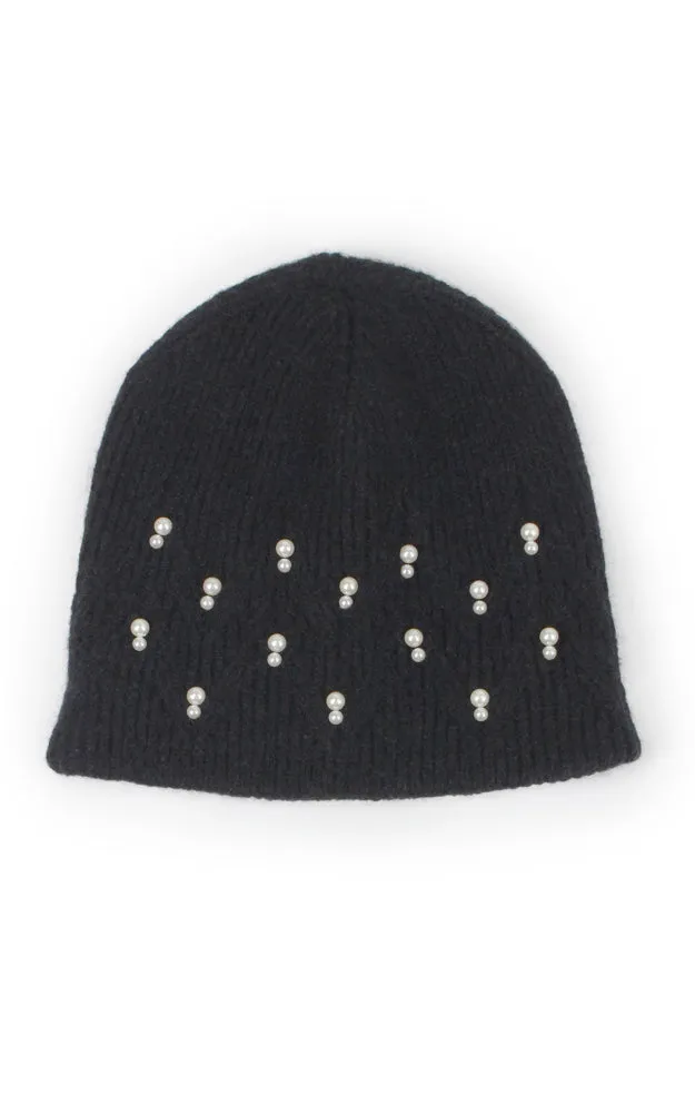 EHT10666 PEARL DECO KNIT BEANIE