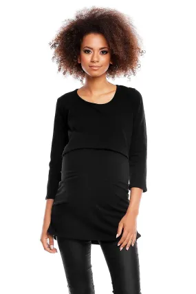 Elegant Cotton Maternity & Nursing Tunic - The Perfect Fusion of Style and Comfort for Moms