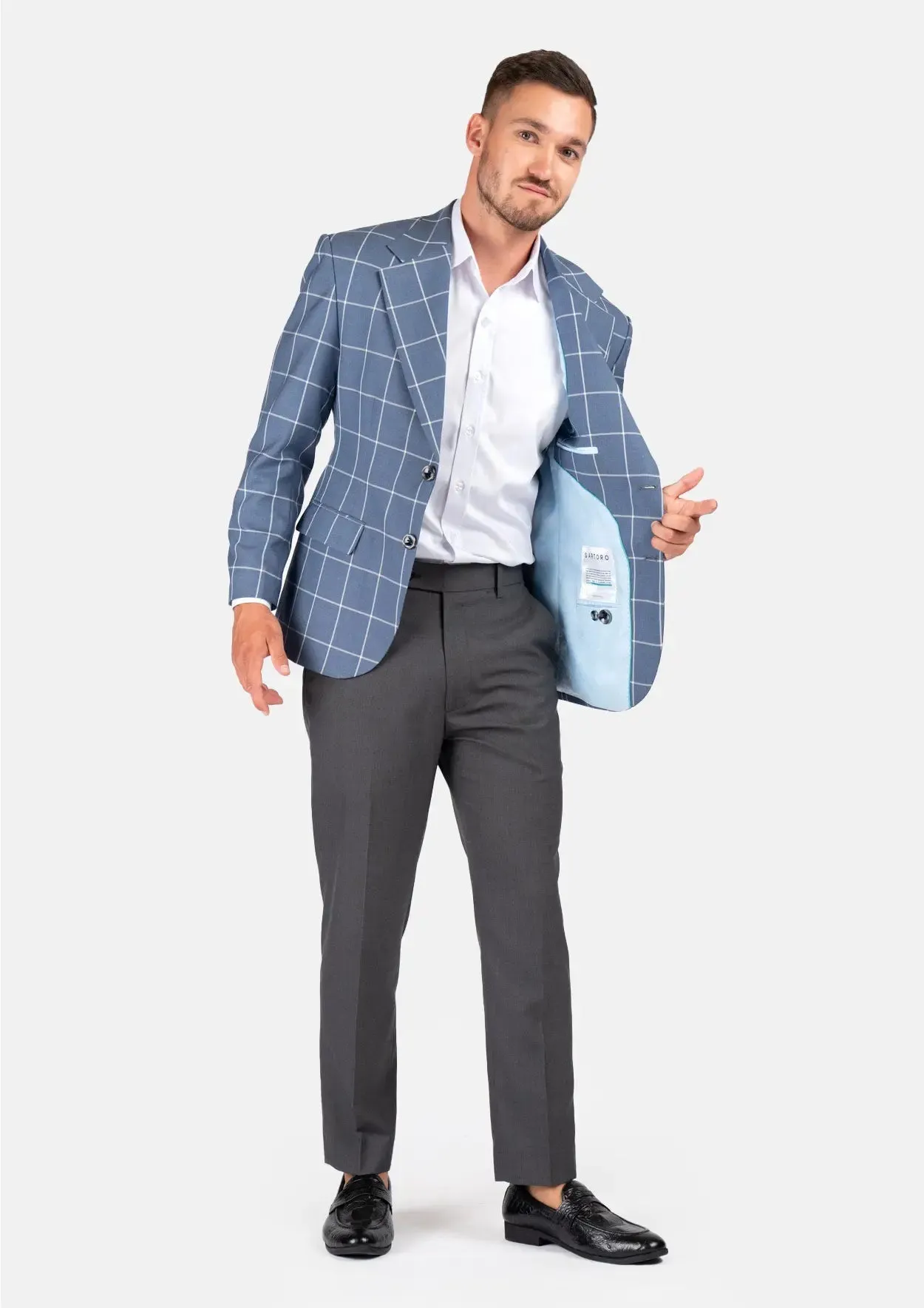 Ellis Blue Windowpane Jacket