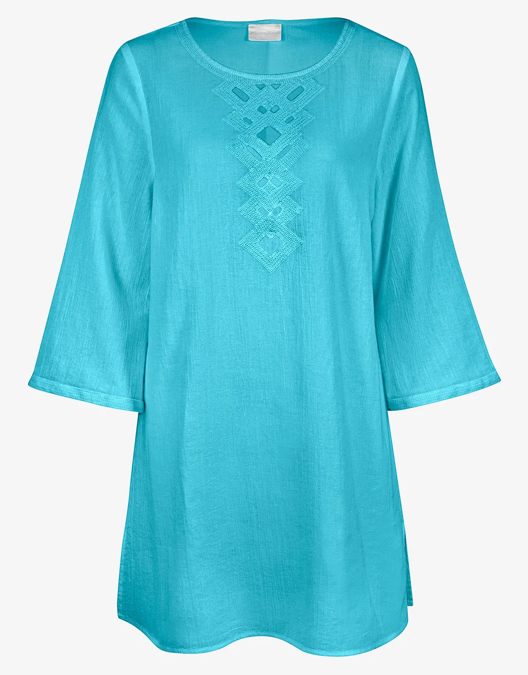 Embroidered Tunic - Turquoise