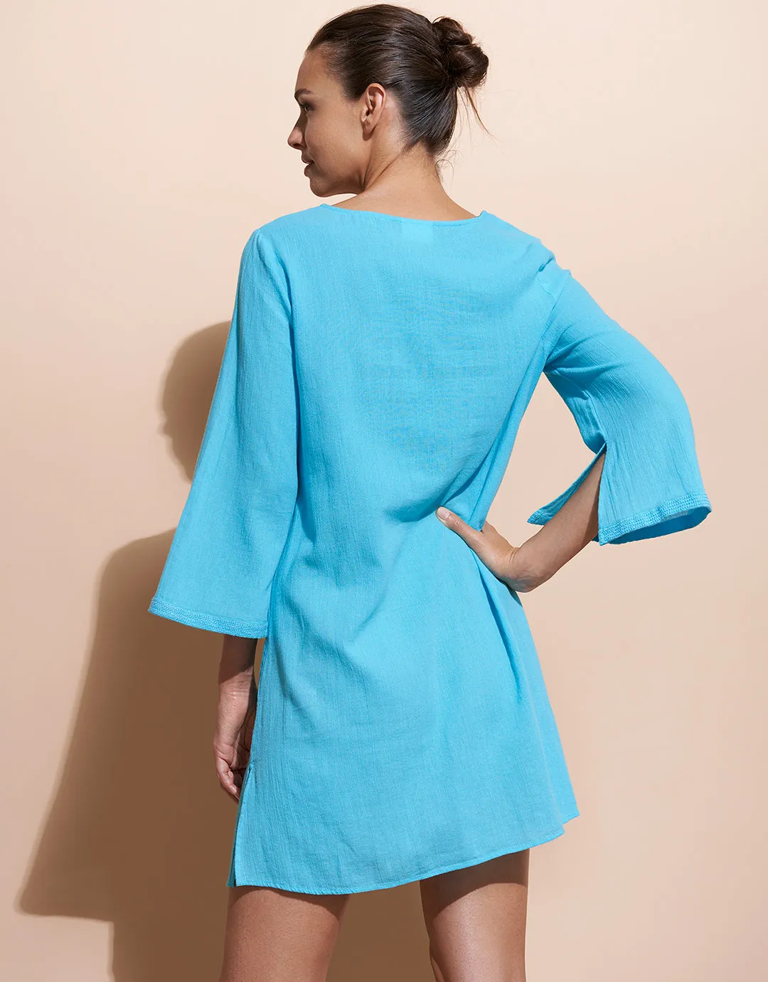 Embroidered Tunic - Turquoise