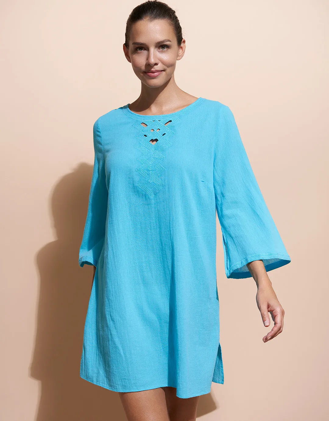 Embroidered Tunic - Turquoise