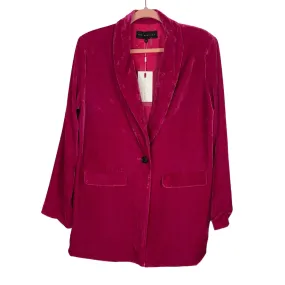 Endless Rose Pink Velvet Single Breasted Blazer NWT- Size M