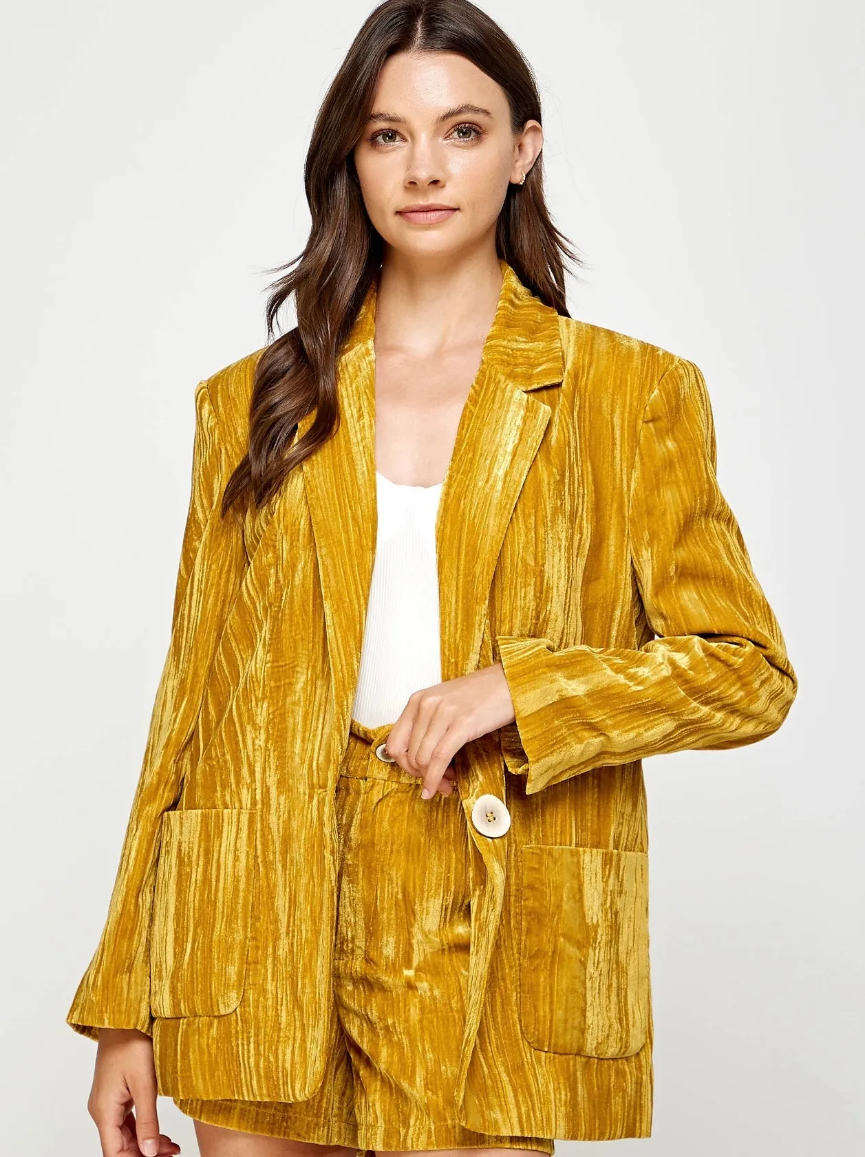 Evening Glow Velvet Blazer