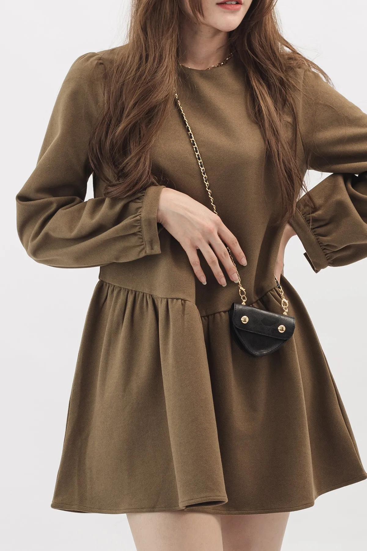 Evie Puff Long Sleeve Dress