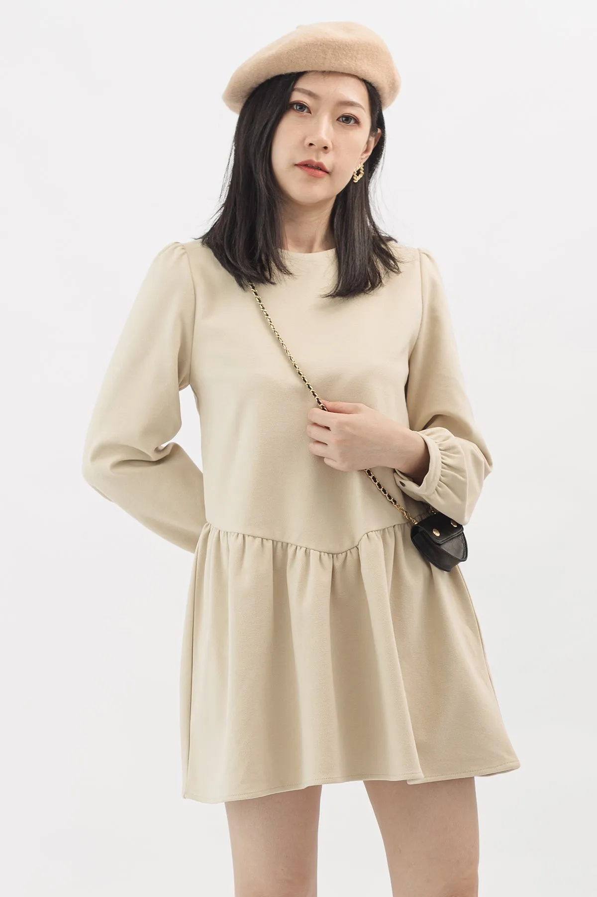 Evie Puff Long Sleeve Dress