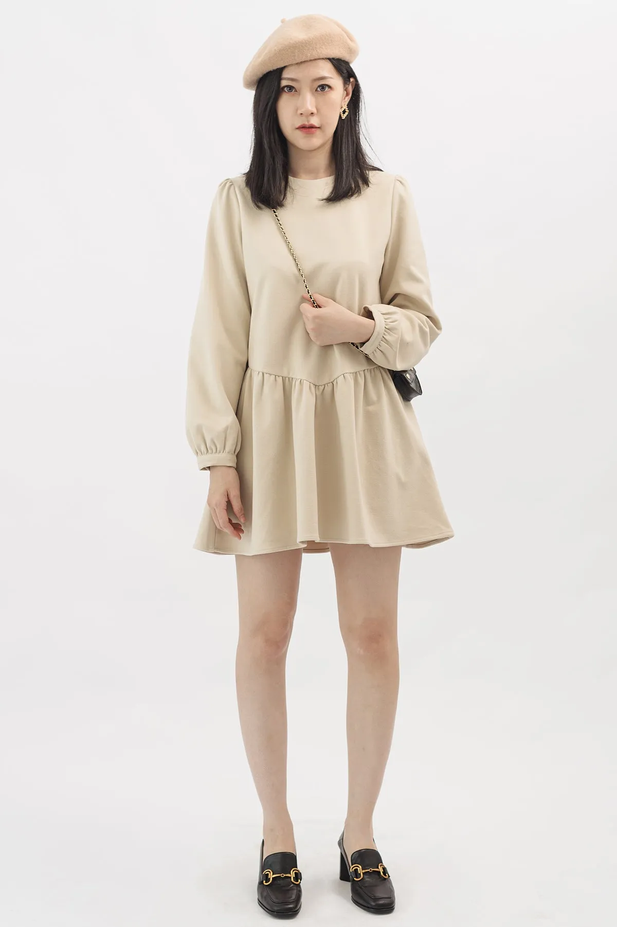 Evie Puff Long Sleeve Dress