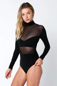 Foxy Mesh Mock New Bodysuit