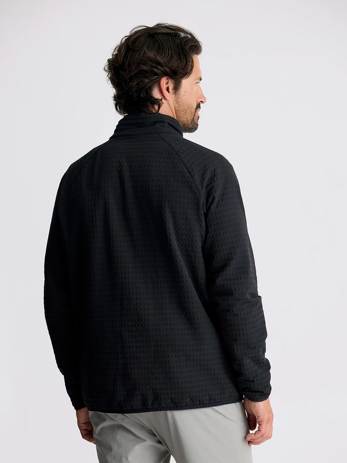 Free Fly Men's Gridback Fleece Jacket - BLACK