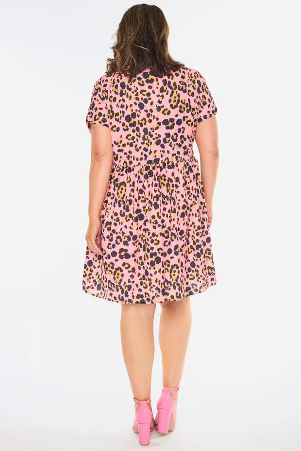 Freya Pink Leopard Dress