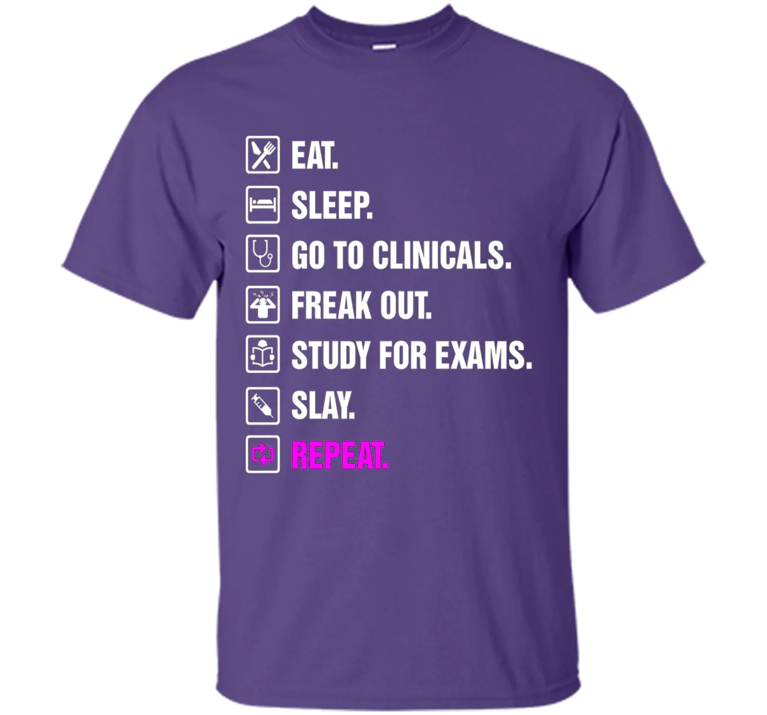 Funny Nurse Shirt Slay RN LPN Clinicals Nursing School