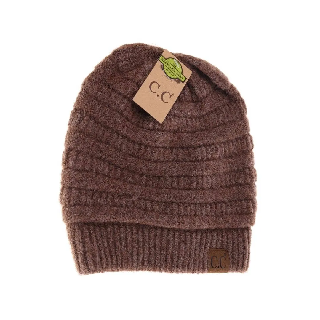 Fuzzy Lined Mixed CC Beanie (Multiple Colors)