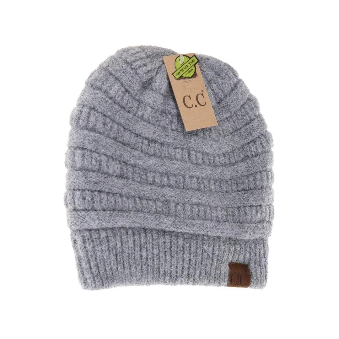 Fuzzy Lined Mixed CC Beanie (Multiple Colors)