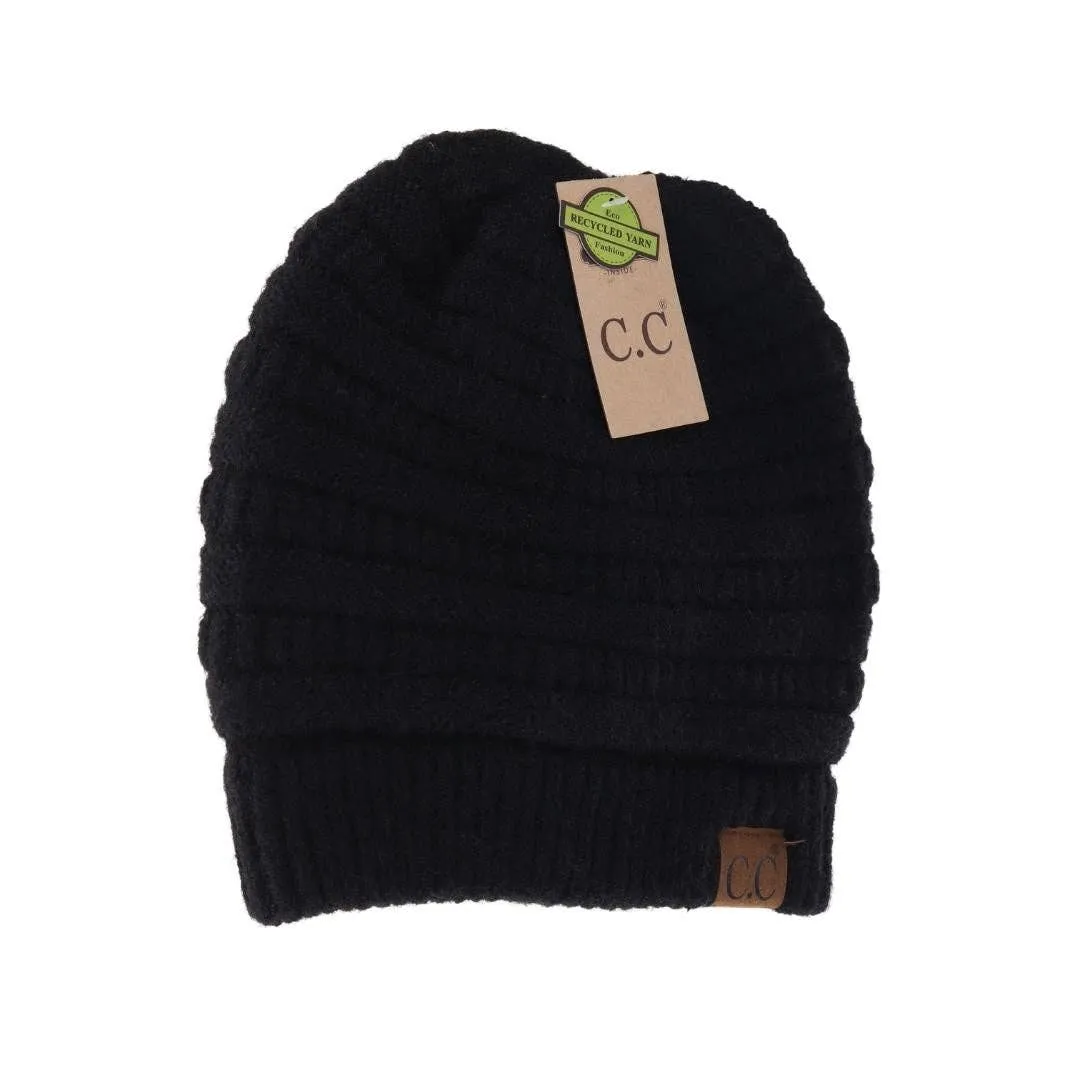 Fuzzy Lined Mixed CC Beanie (Multiple Colors)