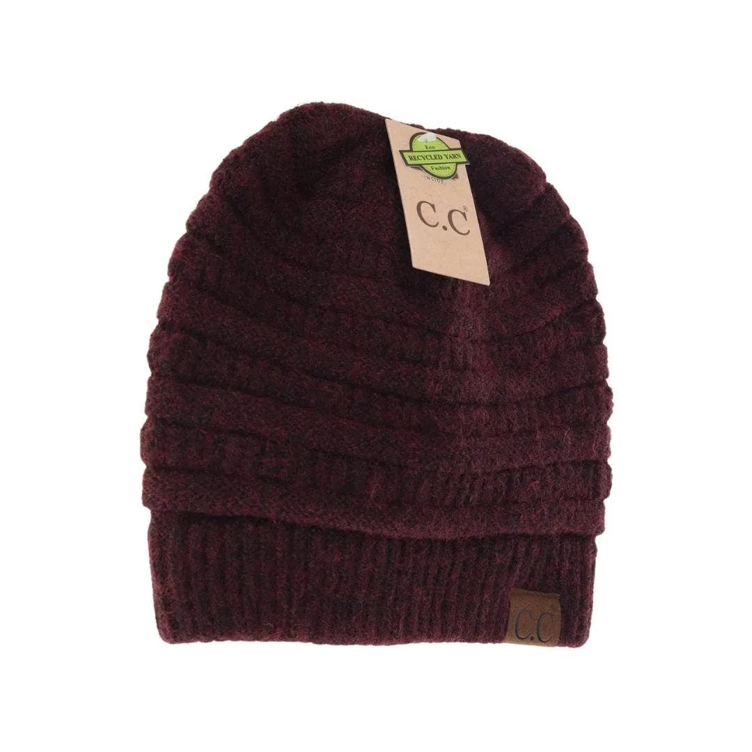 Fuzzy Lined Mixed CC Beanie (Multiple Colors)